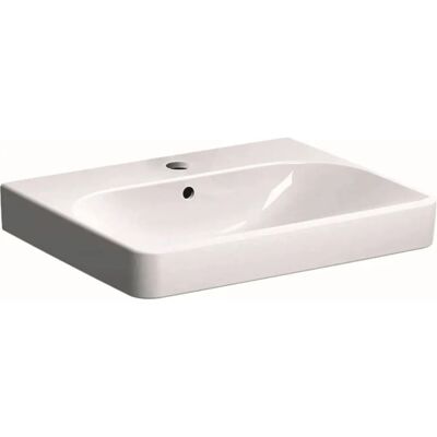 Lavoar Geberit Smyle Patrat - 60x48cm, Alb, Un orificiu pentru robinet Lavoar Geberit Smyle Patrat - 60x48cm, Alb, Un orificiu pentru robinet