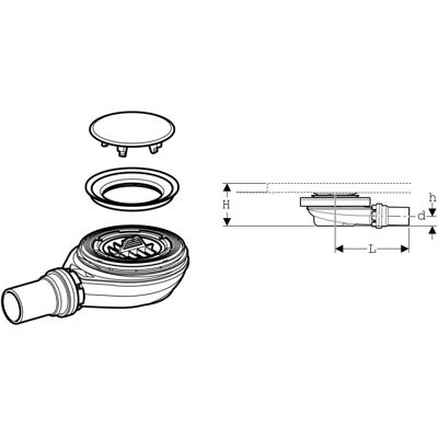 Geberit Setaplano Duschablauf - Duschflächenablauf für Setaplano Geberit Setaplano Duschablauf - Duschflächenablauf für Setaplano