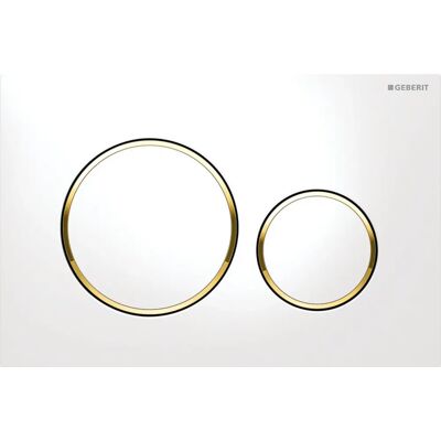 Geberit Sigma 20 Płyta sterująca - Biała/Złota - Część WC Geberit Sigma 20 Płyta sterująca - Biała/Złota - Część WC