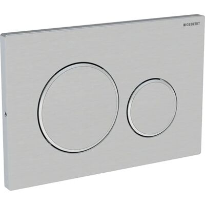 Geberit Sigma20 Geborsteld Rvs Spoelplaat - Vervangingsonderdeel Toilet Geberit Sigma20 Geborsteld Rvs Spoelplaat - Vervangingsonderdeel Toilet