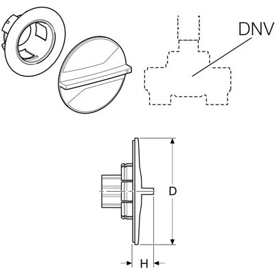Geberit Bedienhebel - DN15 DN20 - Operation Handle Geberit Bedienhebel - DN15 DN20 - Operation Handle
