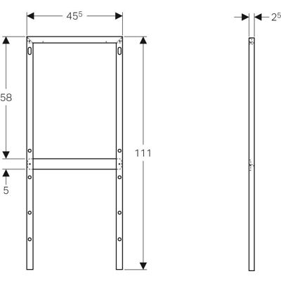 Cadre de raccordement d'eau Geberit Monolith - Accessoire pour module sanitaire - Publicité Cadre de raccordement d'eau Geberit Monolith - Accessoire pour module sanitaire - Publicité