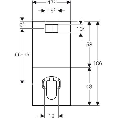 Geberit Sela/Mera Designplatte für WC - Glas Weiß Geberit Sela/Mera Designplatte für WC - Glas Weiß