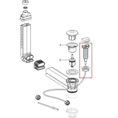 Tire-câble Geberit Clou avec bouton rotatif - Connexion HWB avec débordement - Publicité Tire-câble Geberit Clou avec bouton rotatif - Connexion HWB avec débordement - Publicité
