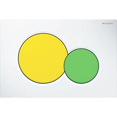 Geberit 115.770.LA.5 weiße gelbe grüne Spülplatte Geberit 115.770.LA.5 weiße gelbe grüne Spülplatte