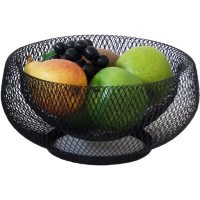 Corbeille à fruits Kela Marlo 28cm en métal noir - Corbeille à fruits - Publicité Corbeille à fruits Kela Marlo 28cm en métal noir - Corbeille à fruits - Publicité
