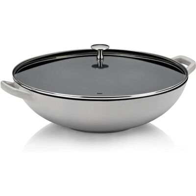 Kela Wok Calido - 36cm, Hellgrau, Gusseisen - Wok Kela Wok Calido - 36cm, Hellgrau, Gusseisen - Wok