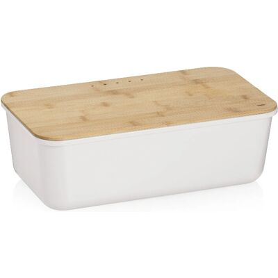 Kela Model 38x21x12.5cm Wit Rechthoekige Geventileerde Brooddoos - Broodopslag Kela Model 38x21x12.5cm Wit Rechthoekige Geventileerde Brooddoos - Broodopslag