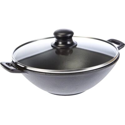 Kela Mini öntöttvas wok 24cm - 2 fő részére, indukció Kela Mini öntöttvas wok 24cm - 2 fő részére, indukció