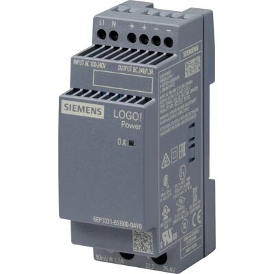Siemens Strømforsyning - 24V, 1.3A, IP20, DIN-monterings - Power Adapter/Inverter Siemens Strømforsyning - 24V, 1.3A, IP20, DIN-monterings - Power Adapter/Inverter