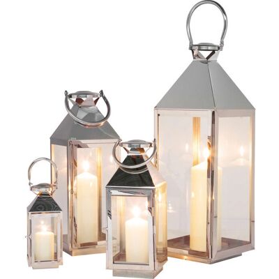 KARE Design Lucerna Giardino - Sada 4 ks z nerezové oceli a skla KARE Design Lucerna Giardino - Sada 4 ks z nerezové oceli a skla