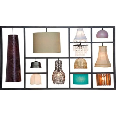 Lampada da Parete Kare Design con 12 Paralumi - Decorazione Moderna Vintage Lampada da Parete Kare Design con 12 Paralumi - Decorazione Moderna Vintage