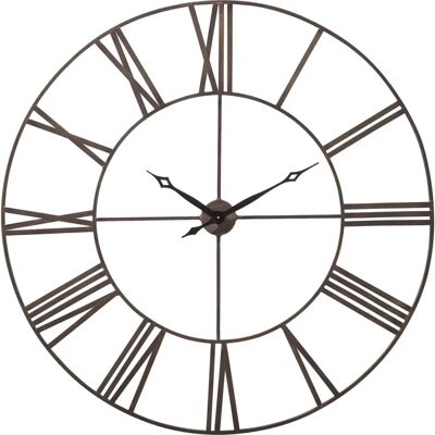 KARE Design - Factory 120 Large Metal Wall Clock - Brown KARE Design - Factory 120 Large Metal Wall Clock - Brown