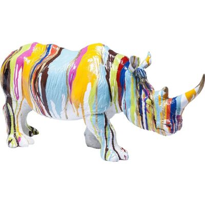 Figurine Rhino Colorée - Sculpture Animale Décorative - Publicité Figurine Rhino Colorée - Sculpture Animale Décorative - Publicité