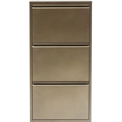 KARE Design Caruso 3 Schuhschrank - Bronze, Modernes Stahldesign KARE Design Caruso 3 Schuhschrank - Bronze, Modernes Stahldesign