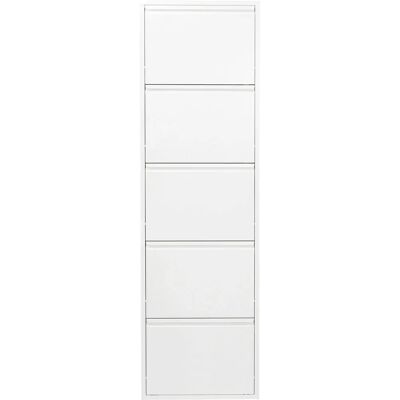 Kare Design Armário de Sapatos Branco de Parede com 5 Compartimentos - Organizador de Sapatos Kare Design Armário de Sapatos Branco de Parede com 5 Compartimentos - Organizador de Sapatos