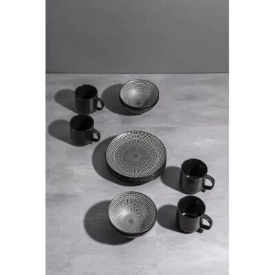 Kare Tokyo 15cm Bol de Service en Noir et Blanc - Serving Bowl - Publicité Kare Tokyo 15cm Bol de Service en Noir et Blanc - Serving Bowl - Publicité