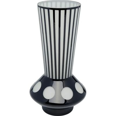 Kare Design Schwarze und Weiße Glasvase - 40cm - Modernes Kubismus-Design Kare Design Schwarze und Weiße Glasvase - 40cm - Modernes Kubismus-Design