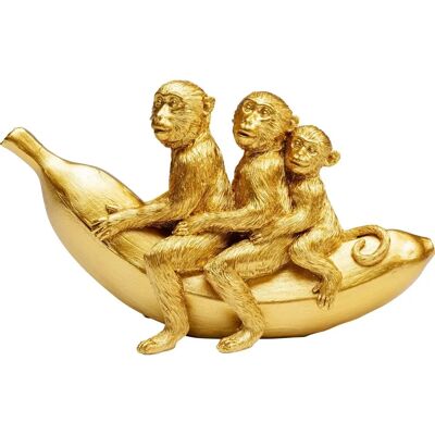 KARE Design Monkey Figurine - Banana Ride - 20cm KARE Design Monkey Figurine - Banana Ride - 20cm