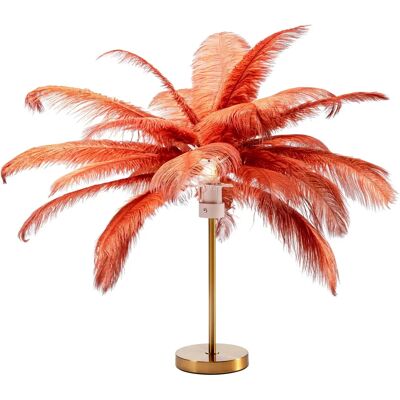 Lámpara de Mesa Feather Palm de KARE con Plumas de Avestruz Lámpara de Mesa Feather Palm de KARE con Plumas de Avestruz