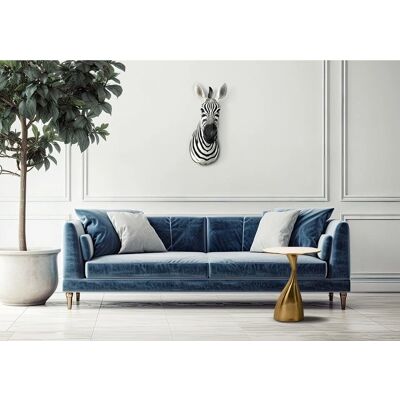 Zebra na ścianę od Kare Design - Rzeźba Czarnobiała Zebra na ścianę od Kare Design - Rzeźba Czarnobiała