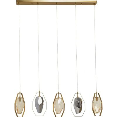 Kare Design Gold Hängeleuchte mit 5 Glashälsen - Pendellampe Kare Design Gold Hängeleuchte mit 5 Glashälsen - Pendellampe