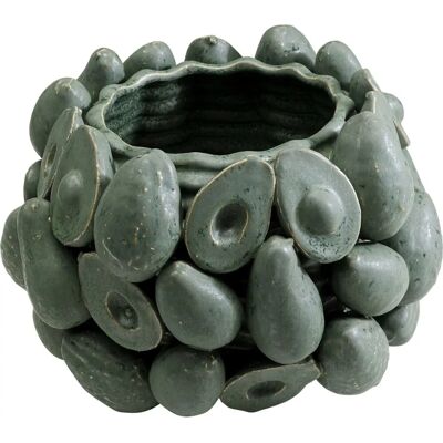 Vase Kare Design - Motif Fruits, Vert - 23cm Vase Kare Design - Motif Fruits, Vert - 23cm