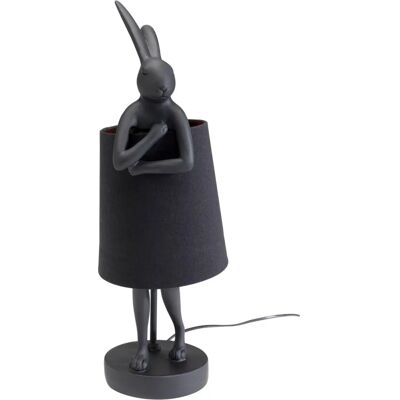 Kare Rabbit 50cm - Tischleuchte mit Leinen-Schirm - Schwarz Kare Rabbit 50cm - Tischleuchte mit Leinen-Schirm - Schwarz