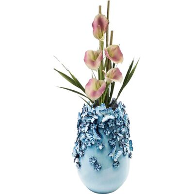 Kare Design Vaso Farfalle Lightblue - 35cm Decorazione in Ceramica Kare Design Vaso Farfalle Lightblue - 35cm Decorazione in Ceramica