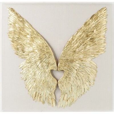 Kare Design Ali D'Oro Bianche - Decorazione da Parete 120x120 cm Kare Design Ali D'Oro Bianche - Decorazione da Parete 120x120 cm