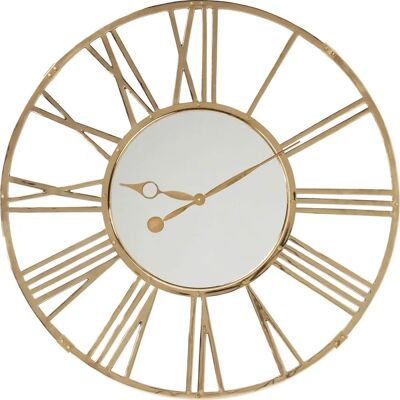 Orologio da Parete Giant Gold - Numeri Romani, Finitura a Specchio, 120cm Orologio da Parete Giant Gold - Numeri Romani, Finitura a Specchio, 120cm