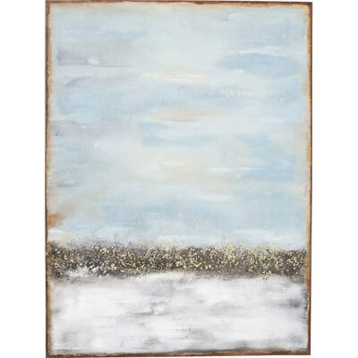 Kare Design Tableau en toile Horizon Abstract Gris-Or - 90x120cm - Publicité Kare Design Tableau en toile Horizon Abstract Gris-Or - 90x120cm - Publicité