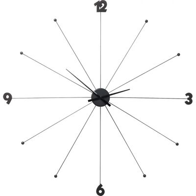 Relógio de Parede Kare Design Like Umbrella - 100cm, Preto, Alumínio Relógio de Parede Kare Design Like Umbrella - 100cm, Preto, Alumínio