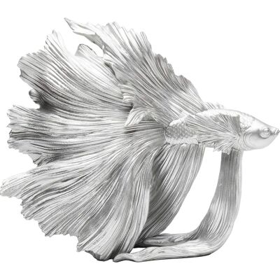 Figura Decorativa Pez Betta Plateado - Objeto Decorativo Figura Decorativa Pez Betta Plateado - Objeto Decorativo