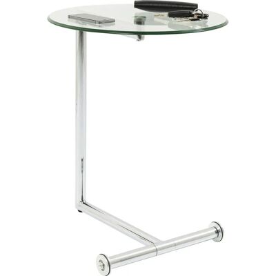 KARE Design Easy Living Transparente Prata Mesa Lateral - Mesa lateral KARE Design Easy Living Transparente Prata Mesa Lateral - Mesa lateral