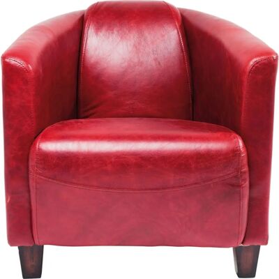 Fauteuil Cigar Lounge Rouge en Cuir - Kare Design - Publicité Fauteuil Cigar Lounge Rouge en Cuir - Kare Design - Publicité