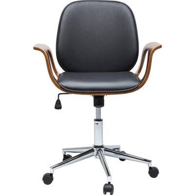 Kare Design Walnuss Bürostuhl - Höhenverstellbar Retro Stil Kare Design Walnuss Bürostuhl - Höhenverstellbar Retro Stil