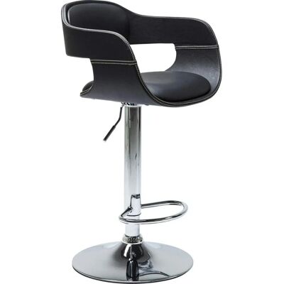 Kare Design Höhenverstellbarer Barhocker mit Bezug in Leder-Optik, schwarz 49x107x49cm Kare Design Höhenverstellbarer Barhocker mit Bezug in Leder-Optik, schwarz 49x107x49cm