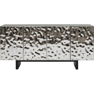 Buffet Caldera de Kare Design en acier inoxydable argent/noir - Publicité Buffet Caldera de Kare Design en acier inoxydable argent/noir - Publicité