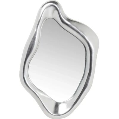 Espejo de Pared Holograma Plateado Kare Design - Montaje en pared, Curvas orgánicas, Estilo moderno Espejo de Pared Holograma Plateado Kare Design - Montaje en pared, Curvas orgánicas, Estilo moderno