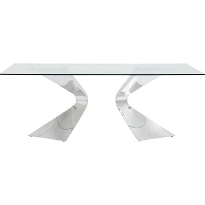 Kare Design - Glas- og Krom Spisebord L200 200x75x100cm Kare Design - Glas- og Krom Spisebord L200 200x75x100cm