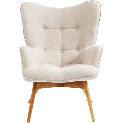 Kare Design - Beige Vicky Lænestol - Retro stil Kare Design - Beige Vicky Lænestol - Retro stil