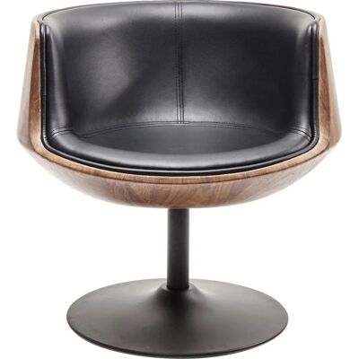 Chaise pivotante Kare Design en faux cuir et acier - Publicité Chaise pivotante Kare Design en faux cuir et acier - Publicité