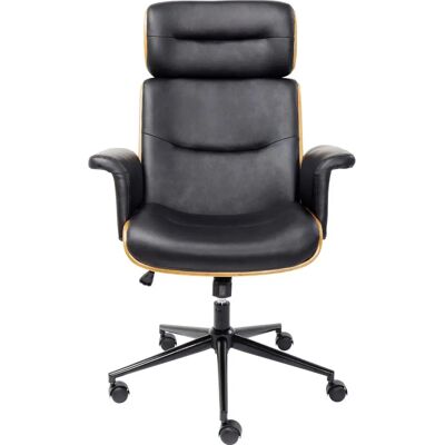 Kare Design Kontorstol - Kunstlær Svart - Sving- og tiltfunksjon - 75x118x75cm Kare Design Kontorstol - Kunstlær Svart - Sving- og tiltfunksjon - 75x118x75cm