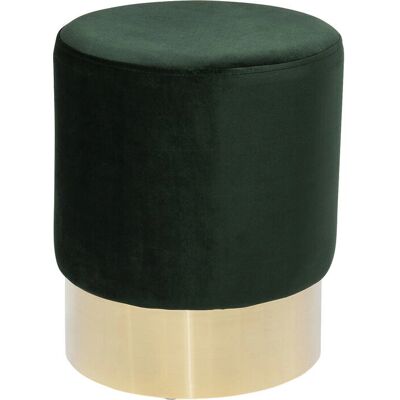 KARE Design 84111 Hocker - Samtgrün - Goldbasis - Rund - Trendig KARE Design 84111 Hocker - Samtgrün - Goldbasis - Rund - Trendig