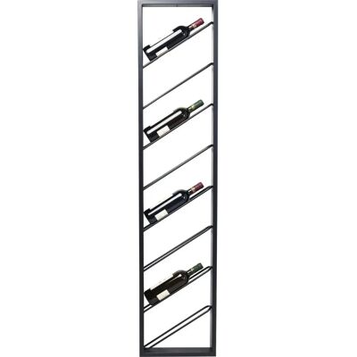 Kare Design Wandmontiertes Weinregal - 160cm - Schwarz Metall Kare Design Wandmontiertes Weinregal - 160cm - Schwarz Metall
