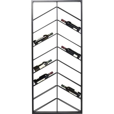 Kare Design Nástěnný stojan na víno černý - 16 lahví Kare Design Nástěnný stojan na víno černý - 16 lahví