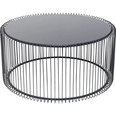 Table basse Wire Uno Noire de Kare - Ø 80cm Table basse Wire Uno Noire de Kare - Ø 80cm