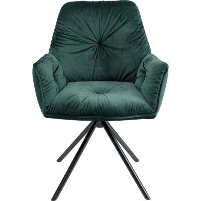 KARE Design - Stol Mila - Grønn Velour & Svart Ramme KARE Design - Stol Mila - Grønn Velour & Svart Ramme