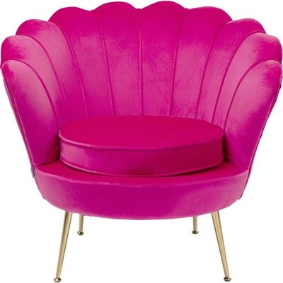 KARE DESIGN Water Lily Fauteuil Velours - Rose - Publicité KARE DESIGN Water Lily Fauteuil Velours - Rose - Publicité